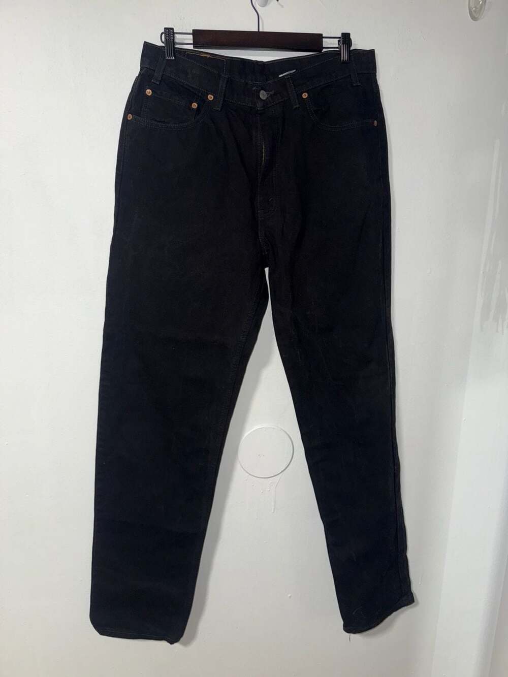 Levi's 550 Relaxed Fit Black Denim Jeans Size 36x36